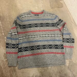 American eagle snowflake festive holiday cotton blend Patterned Men's Sweater